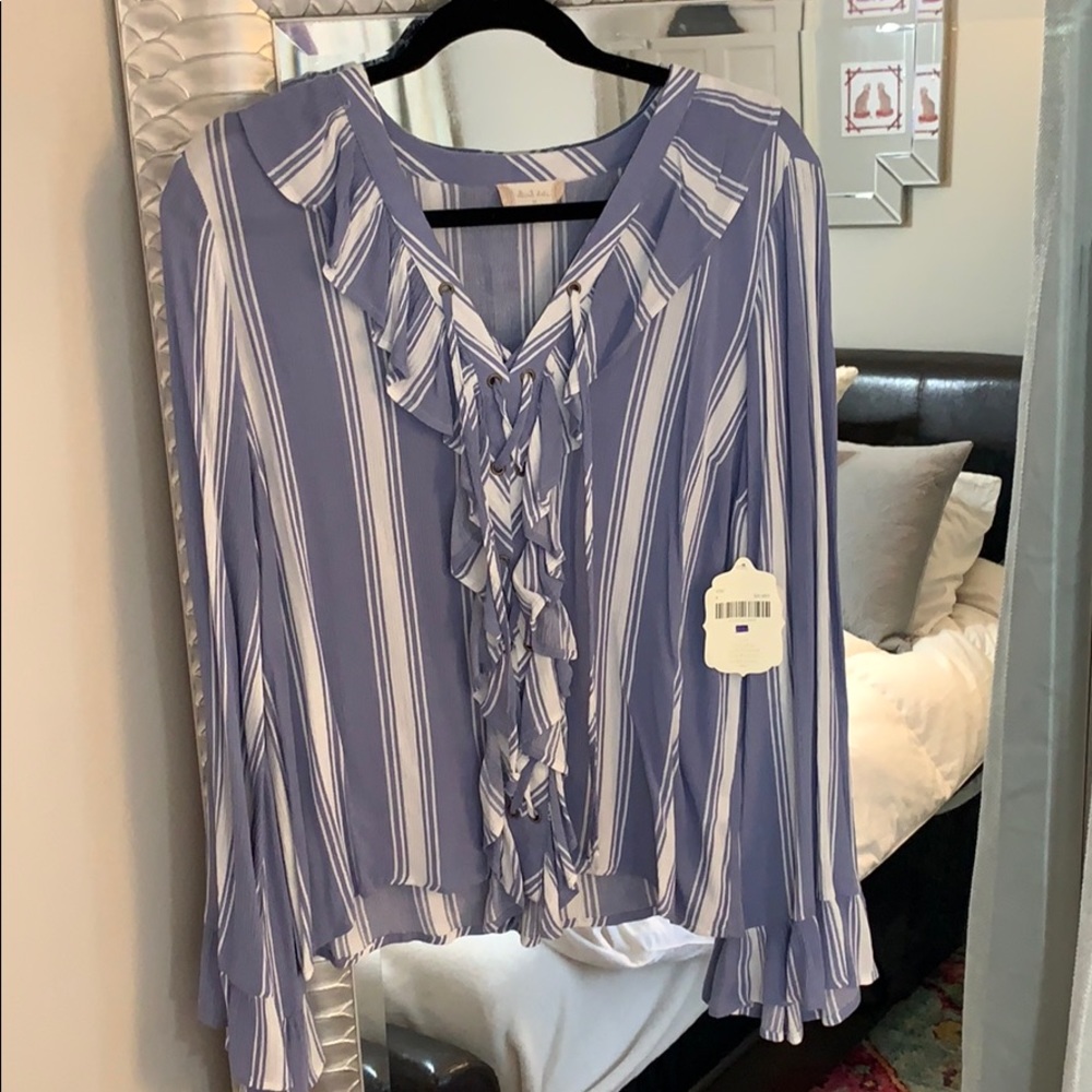 NWT Altar’d State Striped Blouse size medium